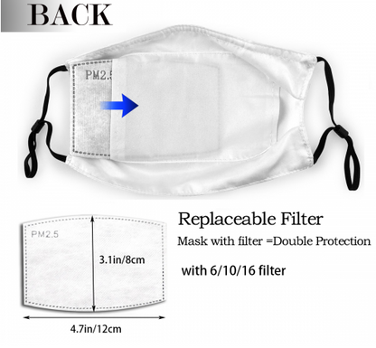 Custom Print Football Personalized Own Design Dust Face Mask With Filters PM 2.5