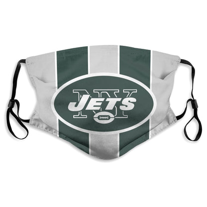Custom Football Personalized NY.Jet 01-Grey Dust Face Mask With Filters PM 2.5