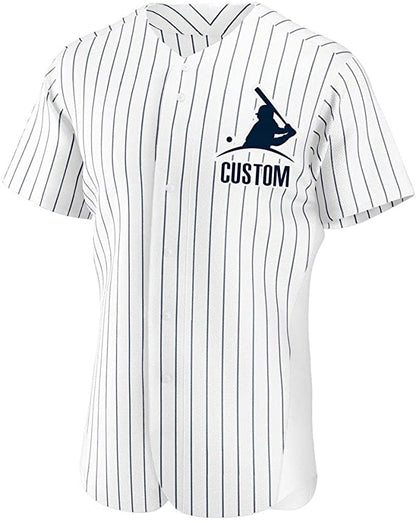 Custom White Stitched Baseball Jersey Personalized Button Down Baseball T Shirt