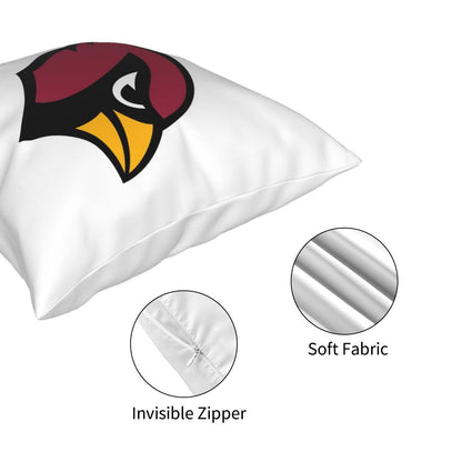 Custom Decorative Football Pillow Case Arizona Cardinals White Pillowcase Personalized Throw Pillow Covers
