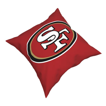 Custom Decorative Football Pillow Case San Francisco 49ers Red Pillowcase Personalized Throw Pillow Covers