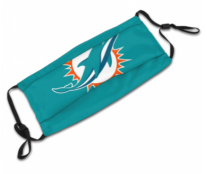 Print Football Personalized Miami Dolphins Adult Dust Mask With Filters PM 2.5