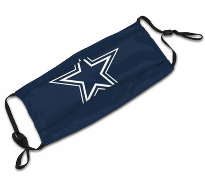 Print Football Personalized Dallas Cowboys Adult Dust Mask With Filters PM 2.5