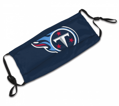 Print Football Personalized Tennessee Titans Adult Dust Mask Navy