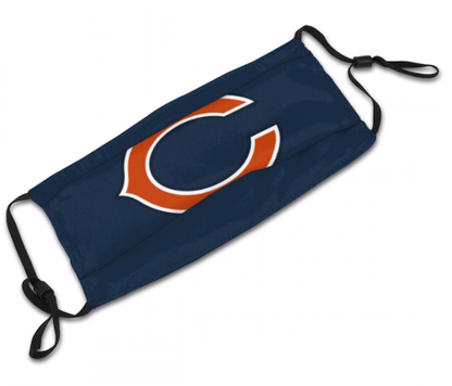 Print Football Personalized Chicago Bears Adult Dust Mask With Filters PM 2.5