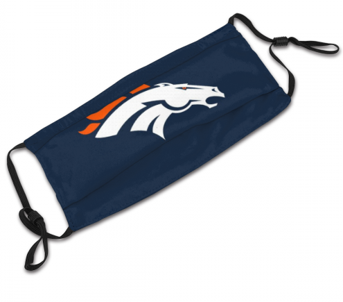 Print Football Personalized Denver Broncos Adult Dust Mask With Filters PM 2.5