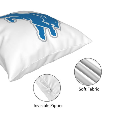 Custom Decorative Football Pillow Case Detroit Lions White Pillowcase Personalized Throw Pillow Covers