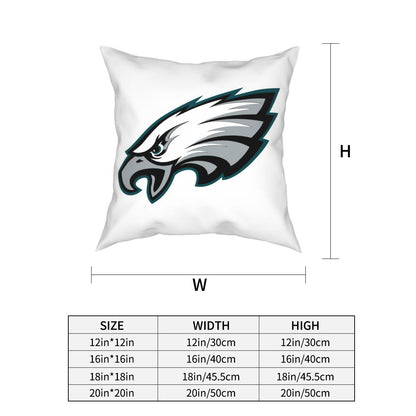 Custom Decorative Football Pillow Case Philadelphia Eagles White Pillowcase Personalized Throw Pillow Covers