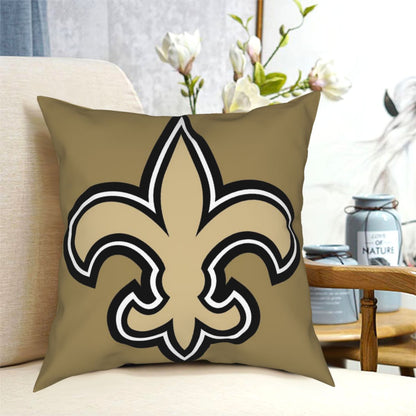 Custom Decorative Football Pillow Case New Orleans Saints Gold Pillowcase Personalized Throw Pillow Covers