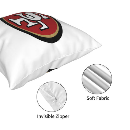 Custom Decorative Football Pillow Case San Francisco 49ers White Pillowcase Personalized Throw Pillow Covers