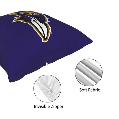 Custom Decorative Football Pillow Case Baltimore Ravens Purple Pillowcase Personalized Throw Pillow Covers