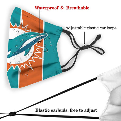 Custom Football Personalized M.Dolphin 01- Apua Dust Face Mask With Filters PM 2.5