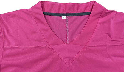 Football Jersey Blank Pink Hip Hop Shirts Short Sleeve Sports Tshirt