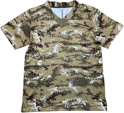 Football Jersey Blank Camo Hip Hop Shirts Short Sleeve Sports Tshirt
