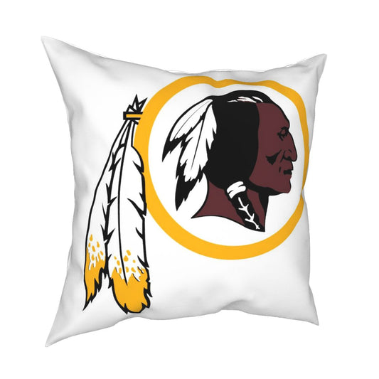 Custom Decorative Football Pillow Case Washington Redskins White Pillowcase Personalized Throw Pillow Covers