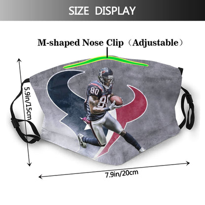 Print Football Personalized Houston Texans 7 Dust Face Mask With Filters PM 2.5