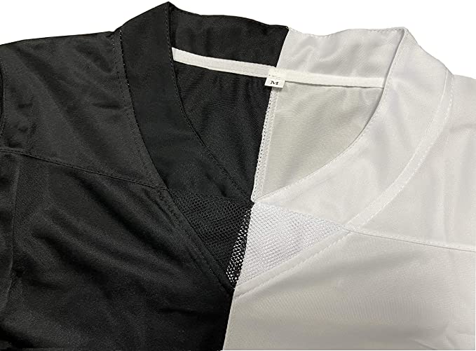 Football Jersey Blank Black White Hip Hop Shirts Short Sleeve Sports Tshirt