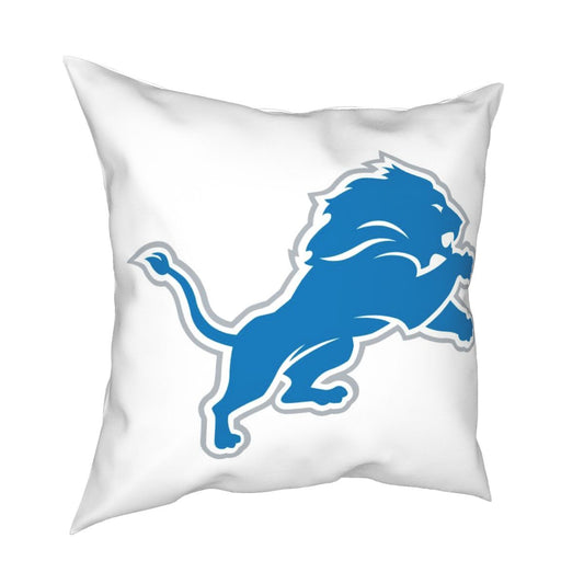 Custom Decorative Football Pillow Case Detroit Lions White Pillowcase Personalized Throw Pillow Covers