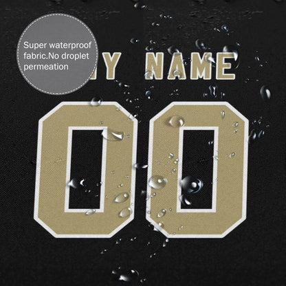 Custom Football New Orleans Saints style personalized shower curtain custom design name and number set of 12 shower curtain hooks Rings