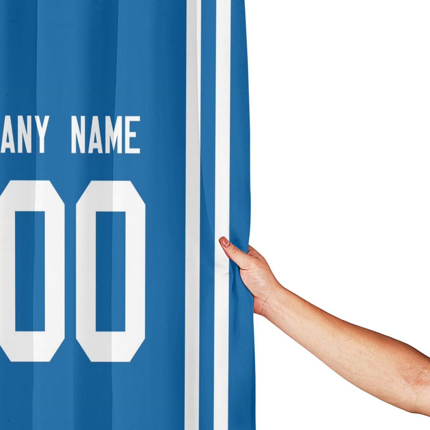 Custom Football Indianapolis Colts style personalized shower curtain custom design name and number set of 12 shower curtain hooks Rings