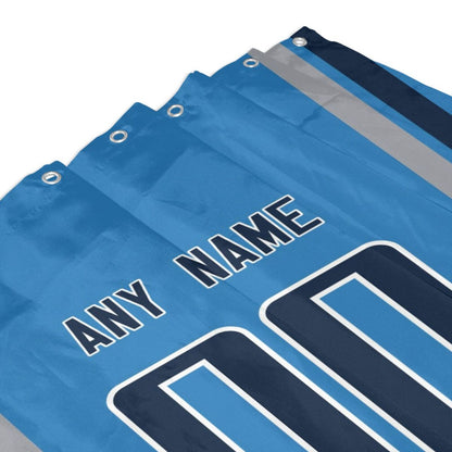 Custom Football Tennessee Titans style personalized shower curtain custom design name and number set of 12 shower curtain hooks Rings