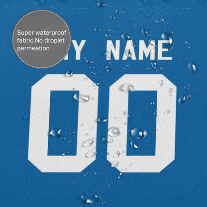 Custom Football Indianapolis Colts style personalized shower curtain custom design name and number set of 12 shower curtain hooks Rings