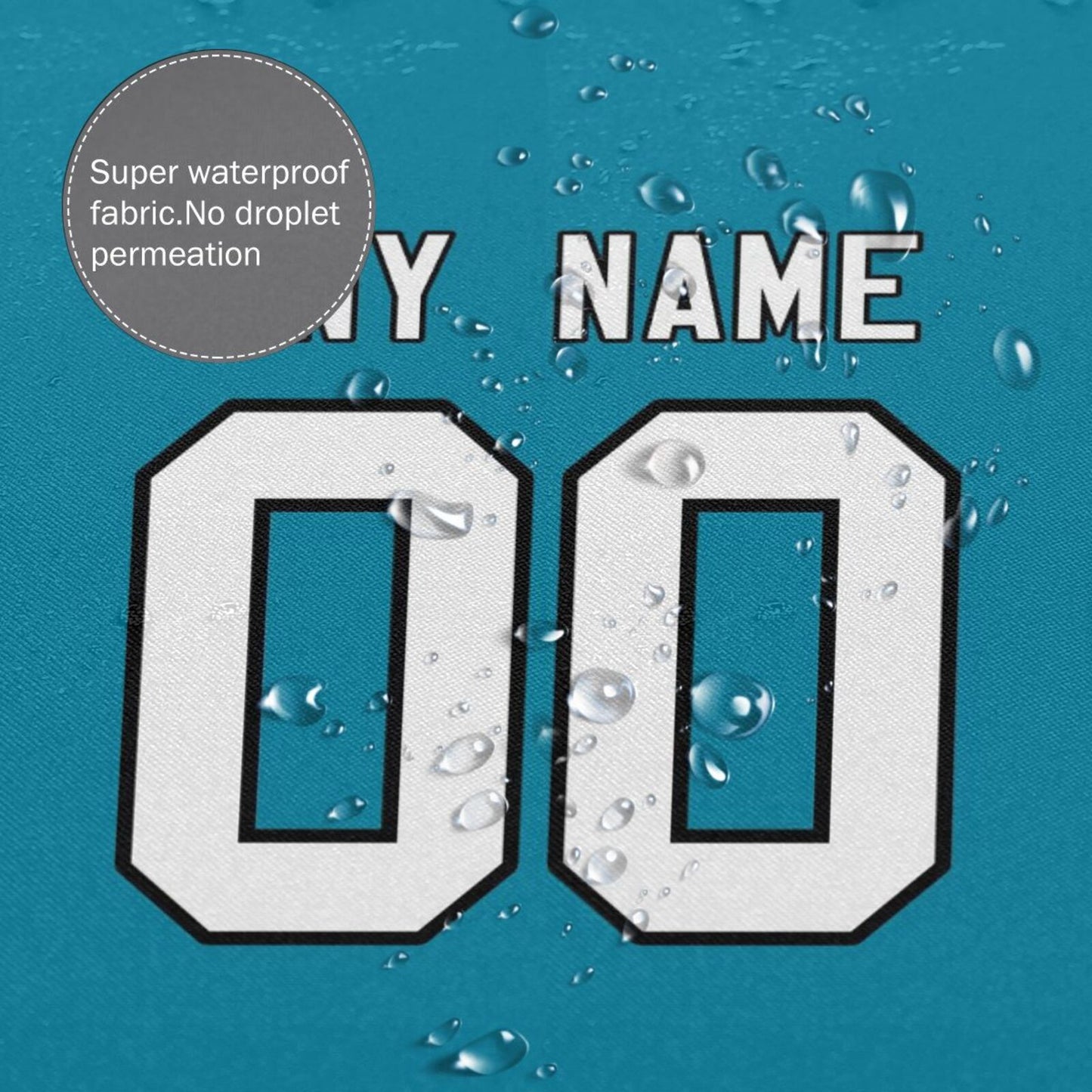 Custom Football Carolina Panthers style personalized shower curtain custom design name and number set of 12 shower curtain hooks Rings