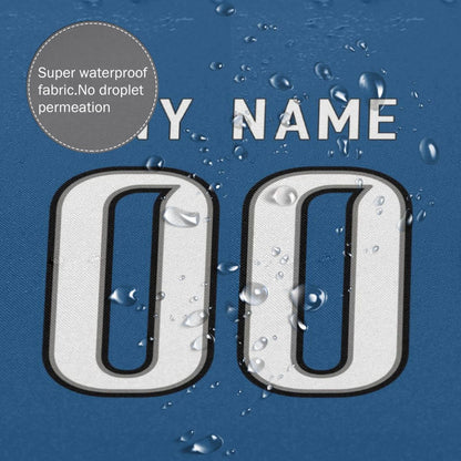 Custom Football Detroit Lions style personalized shower curtain custom design name and number set of 12 shower curtain hooks Rings