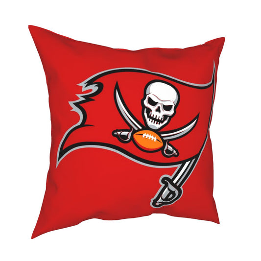 Custom Decorative Football Pillow Case Tampa Bay Buccaneers Red Pillowcase Personalized Throw Pillow Covers