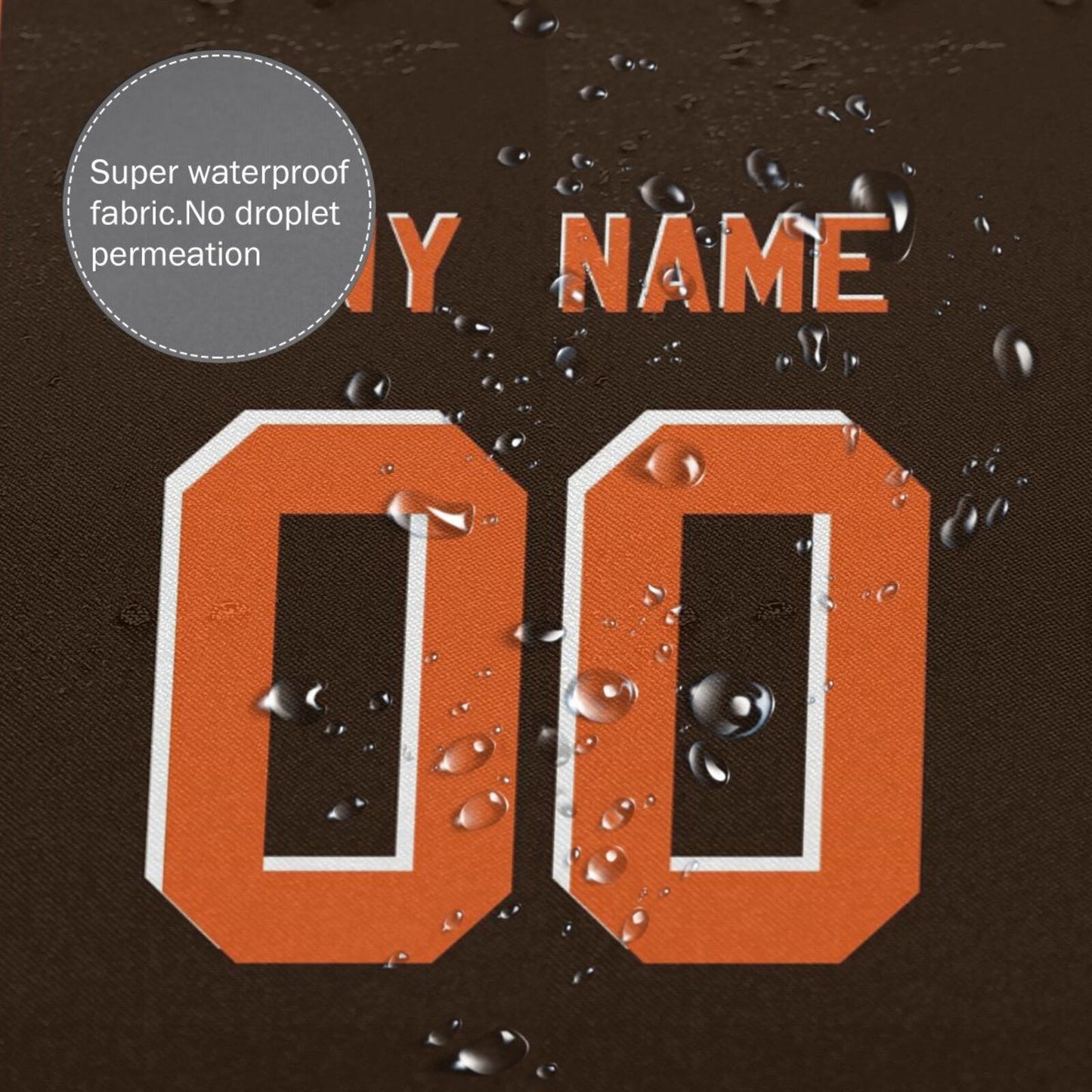 Custom Football Cleveland Browns style personalized shower curtain custom design name and number set of 12 shower curtain hooks Rings