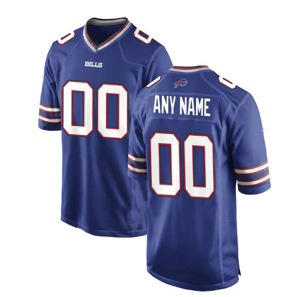 Custom B.Bills Royal Game Jersey Stitched American Jerseys