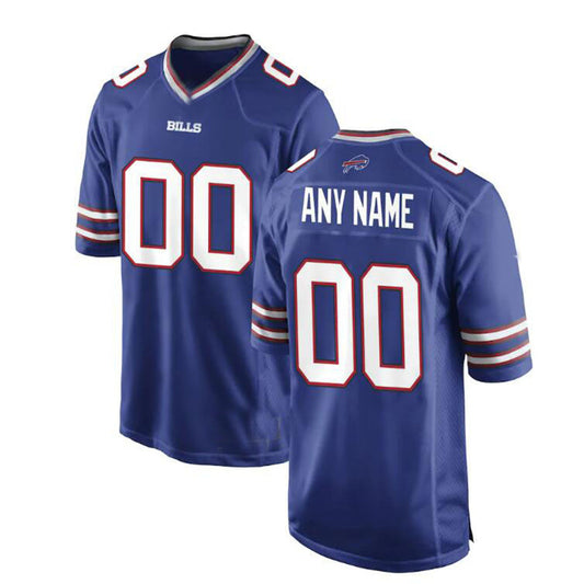 Custom B.Bills Royal Game Jersey Stitched American Jerseys