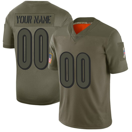 Football Camo Cincinnati Bengals Limited 2019 Salute To Service Custom Jersey