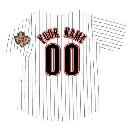 Custom 2012 Houston Astros White Men's Jersey Stitched Black Stripe