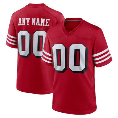 Custom New San Francisco 49ers Red Black Stitched American Football Jerseys 2022