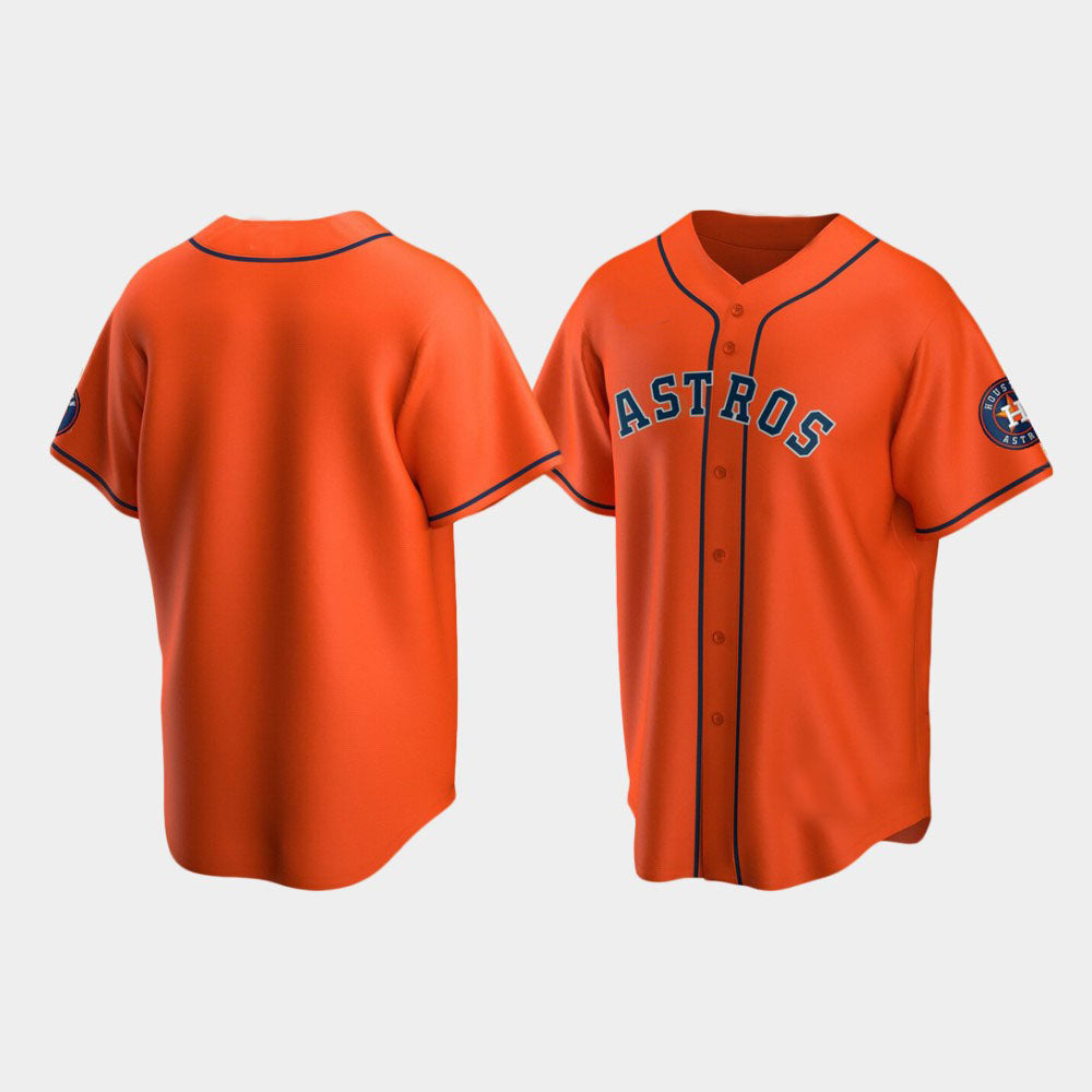 Baseball Houston Astros Blank Orange Stitched Jerseys