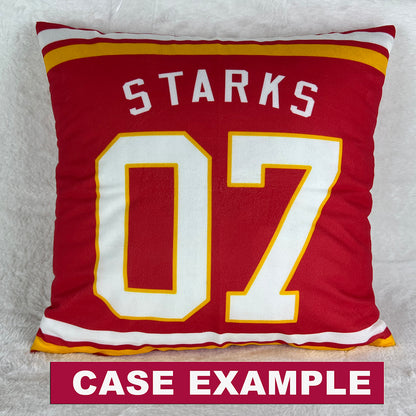 Set of 2 Custom Team Arizona Cardinals Black White Decorative Throw Pillow Case Print Personalized Football Style Fans Name & Number Birthday Gift