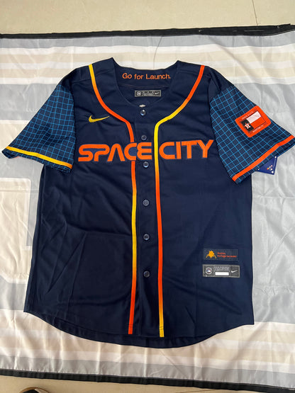 Baseball Jerseys New Houston Astros 44 Yordan Alvarez Navy Stitched 2022 Space City Connect Jerseys