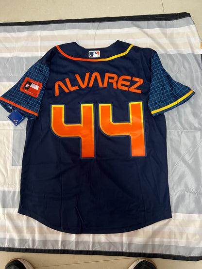 Baseball Jerseys New Houston Astros 44 Yordan Alvarez Navy Stitched 2022 Space City Connect Jerseys