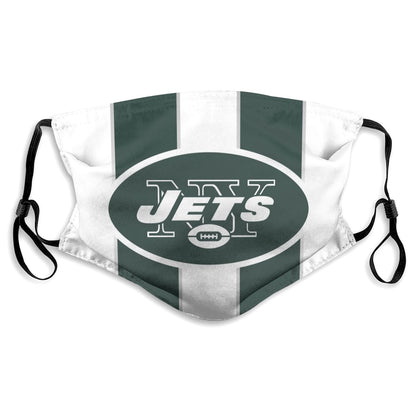 Custom Football Personalized NY.Jet 01-White Dust Face Mask With Filters PM 2.5