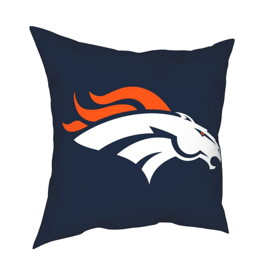 Custom Decorative Football Pillow Case Denver Broncos Navy Pillowcase Personalized Throw Pillow Covers