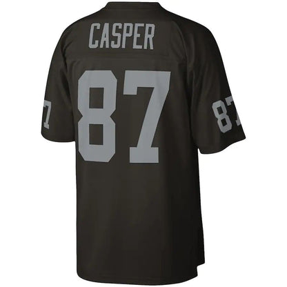 LV.Raiders #87 Dave Casper Mitchell & Ness Black 1976 Legacy Replica Jersey Stitched American Football Jerseys