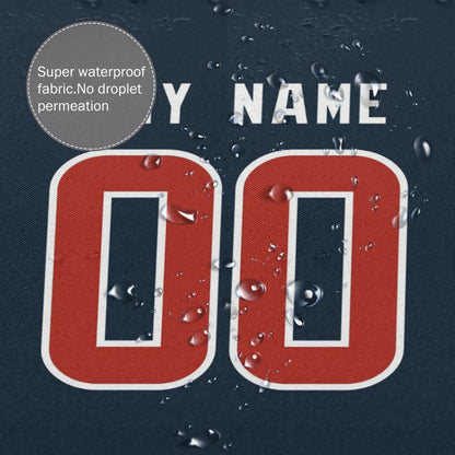 Custom Football Houston Texans style personalized shower curtain custom design name and number set of 12 shower curtain hooks Rings