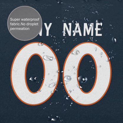 Custom Football Denver Broncos style personalized shower curtain custom design name and number set of 12 shower curtain hooks Rings