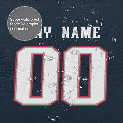 Custom Football New England Patriots style personalized shower curtain custom design name and number set of 12 shower curtain hooks Rings