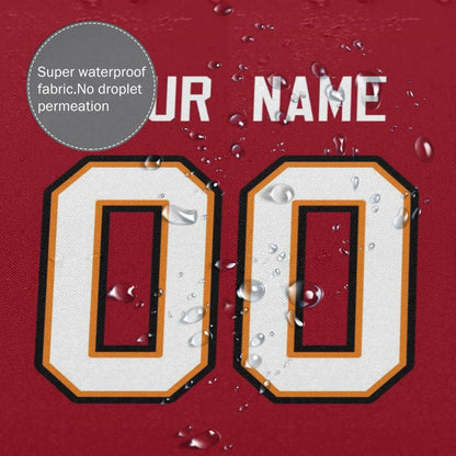 Custom Football Tampa Bay Buccaneers style personalized shower curtain custom design name and number set of 12 shower curtain hooks Rings