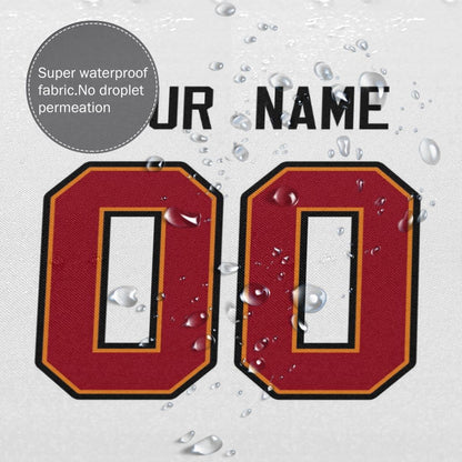 Custom Football Tampa Bay Buccaneers style personalized shower curtain custom design name and number set of 12 shower curtain hooks Rings