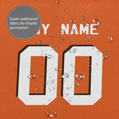 Custom Football Cleveland Browns style personalized shower curtain custom design name and number set of 12 shower curtain hooks Rings