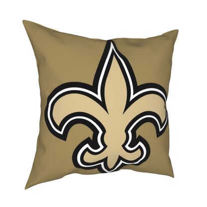Custom Decorative Football Pillow Case New Orleans Saints Gold Pillowcase Personalized Throw Pillow Covers