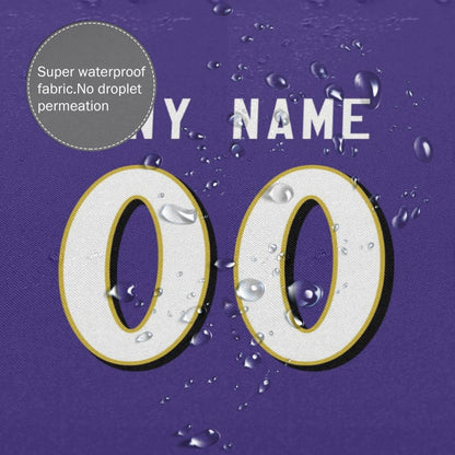 Custom Football Baltimore Ravens style personalized shower curtain custom design name and number set of 12 shower curtain hooks Rings